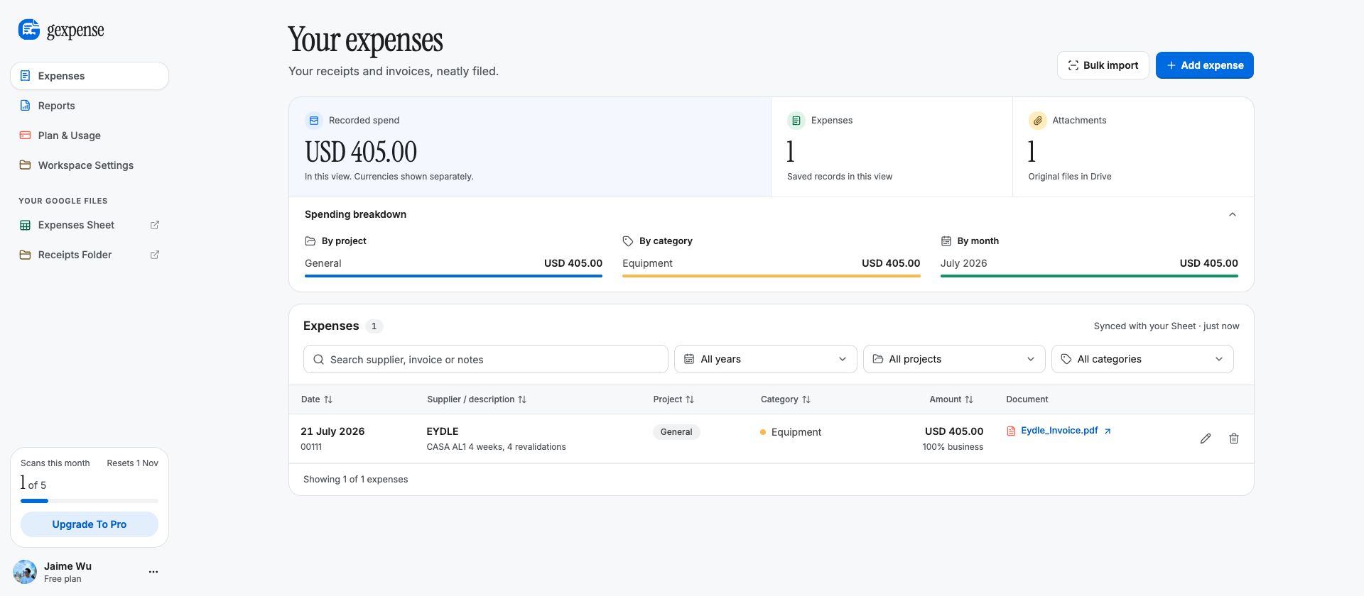Gexpense screenshot 4 of 5